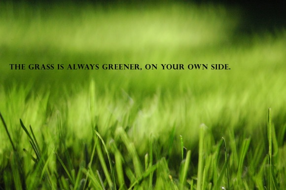 The grass is greener, on your own side.
